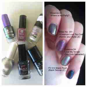 Essence Where is the Party, Basic 451, Essence Love, Essence Love me tender, P2 Black Pearl, Essence Top Coat