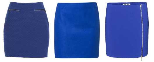 röcke in electric blue